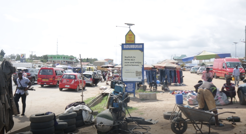 The entrance of Buduburam refugee camp