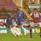 Chelsea's Hakim Ziyech (2L) scored against Burnley