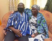 Dr Bawumia with cured leper