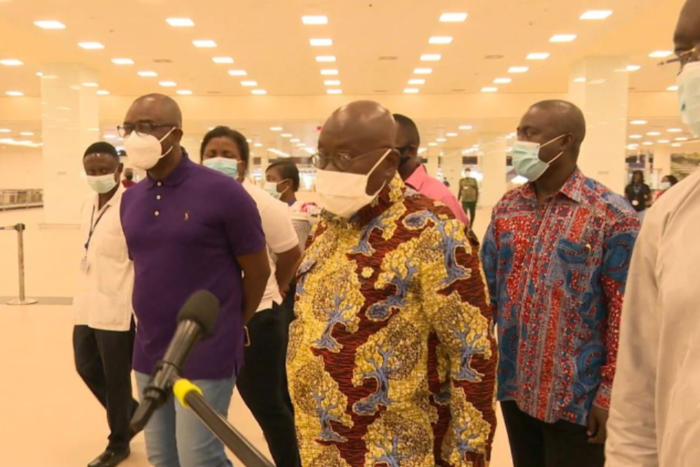 Akufo-Addo inspects work at Kotoka Airport ahead of reopening
