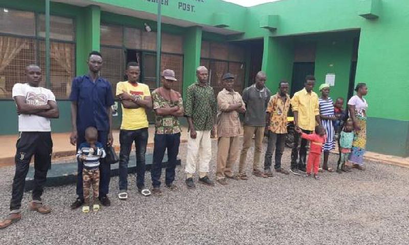 12 Burkinabe and 3 Nigerians arrested