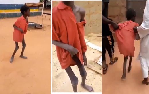 Cruel stepmother chains little boy alongside animals for two years (Video)