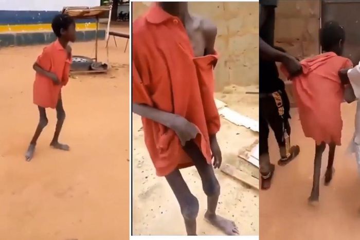 Cruel stepmother chains little boy alongside animals for two years (Video)