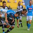 Napoli's Mexican forward Hirving Lozano (L) set up both goals.