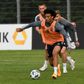 Leroy Sane (front) is back on Germany duty for the first time since suffering a knee injury last August