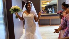 Joe Mettle's white wedding; see his bride