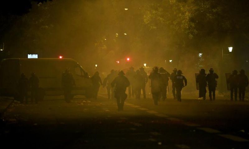 The riots lasted several hours during and after the match