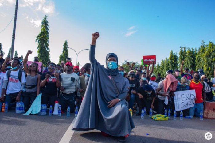 Nigeria’s vice president’s daughter joins #EndSARS protest