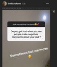 Screenshot of Farida Mahama's Instastory posts