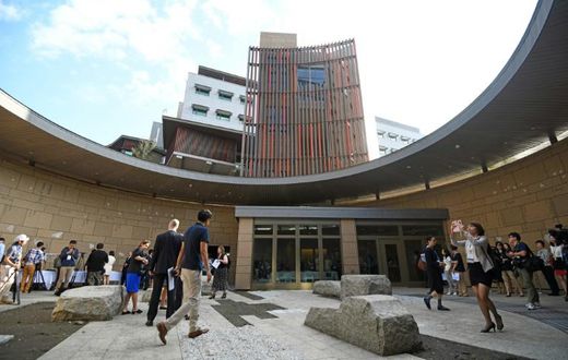 A 2018 view of the new building of the American Institute in Taiwan, which serves US interests on the island despite the lack of formal diplomatic relations