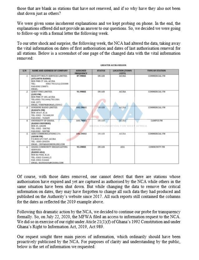 Media Foundation for West Africa accuses NCA of bias and abuse of the Right To Information Law