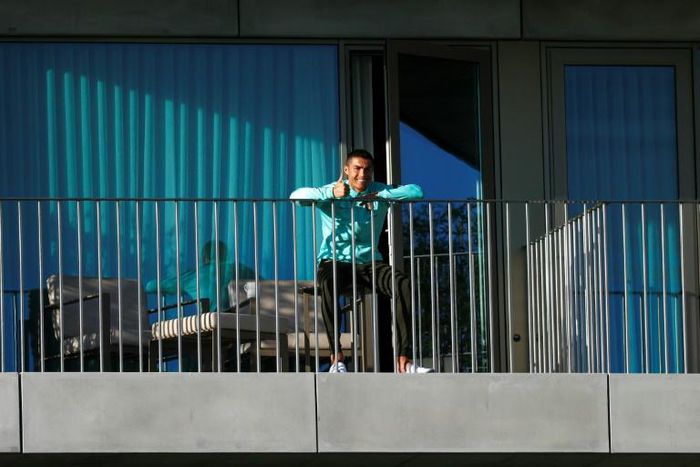 Juventus forward Cristiano Ronaldo returned from Lisbon to Turin to quarantine.