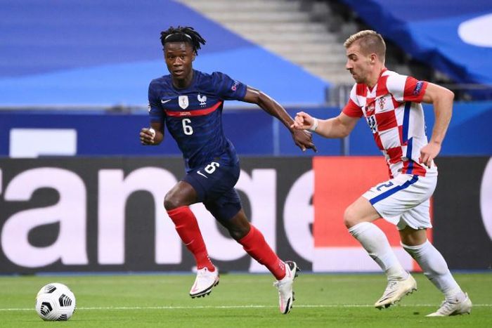 Eduardo Camavinga played 27 minutes on his France debut