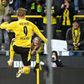 Erling Braut Haaland celebrates scoring for Dortmund at home to Freiburg
