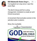 “God doesn’t have a girl child; no girl will make heaven” – Pastor stokes unquenchable fire