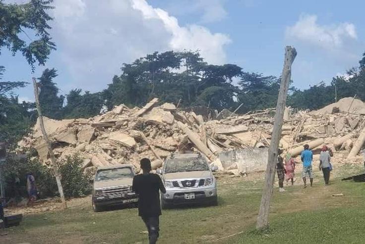 Police arrests pastor of collapsed church at Akyem Batabi