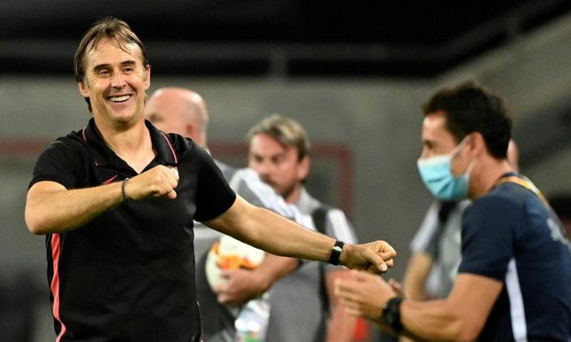 Redemption: Julen Lopetegui has taken Sevilla into the Europa League final, two years on from being sacked by both Spain and Real Madrid