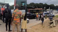 Photos: Bus driver in trouble after ‘scratching’ Kennedy Agyapong’s Escalade