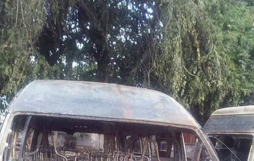 Burnt STC bus