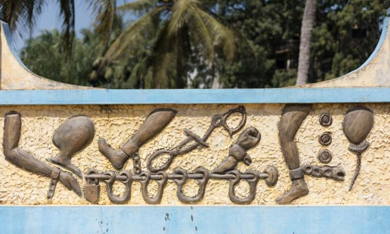 Chained: The Zomachi memorial in Ouidah reminds the world of the curse of slavery