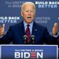 Democratic presidential candidate and former US Vice President Joe Biden speaks on the state of the US economy in Wilmington, Delaware