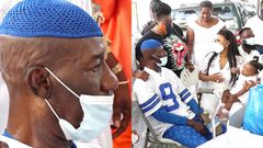 Emmanuel Ammah weeps as Nana Ama McBrown surprises him gifts