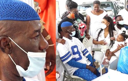 Emmanuel Ammah weeps as Nana Ama McBrown surprises him gifts
