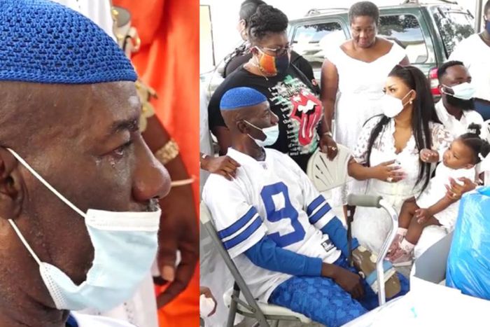 Emmanuel Ammah weeps as Nana Ama McBrown surprises him gifts