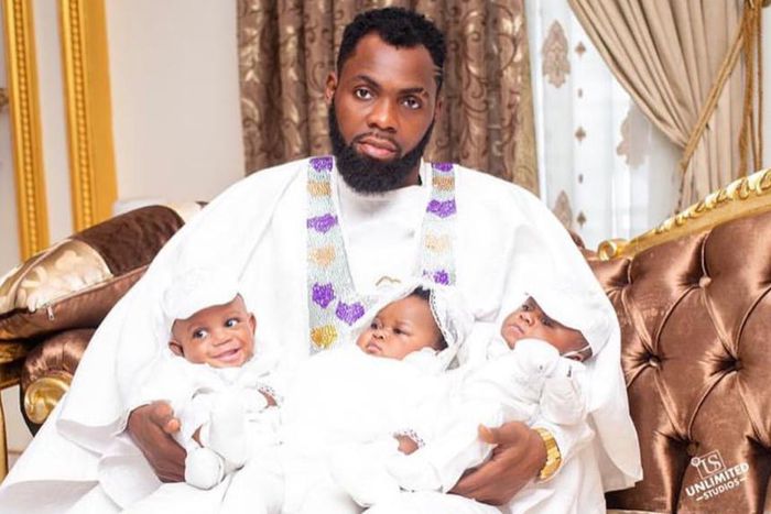 Rev Obofour and his triplets