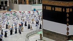 Saudi authorities are organising the first ever socially distanced hajj pilgrimage