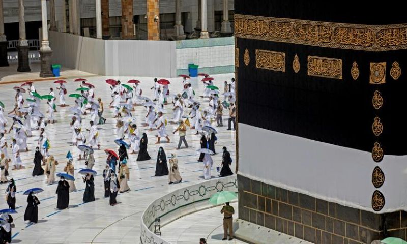 Saudi authorities are organising the first ever socially distanced hajj pilgrimage
