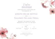 Joe Mettle's wedding invitation