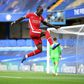 Liverpool's Sadio Mane celebrates after scoring their second goal against Chelsea