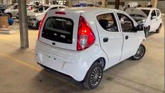 One of the electronic vehicles at the workshop