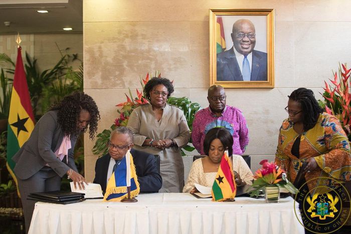 Ghana and Barbados signing MoU