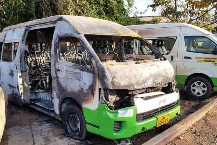 STC bus terminal burnt