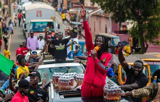 Stonebwoy on the Big Boss Energy Drink roadshow