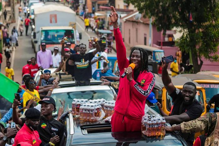 Stonebwoy on the Big Boss Energy Drink roadshow