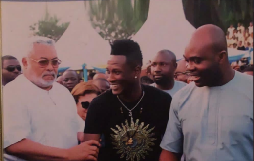 Asamoah Gyan and President Rawlings