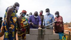 Nana Addo cuts sod