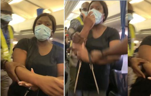 Lady is dragged out of airplane for refusing to put ‘expensive bag’ in the cargo hold