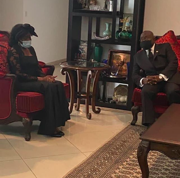 President Nana Akufo-Addo has visited the house of former president Jerry John Rawlings to commiserate with his wife, Nana Konadu Agyemang Rawlings and the family over their loss.