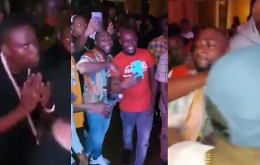 davido smacks fan's phone after Accra clubbing