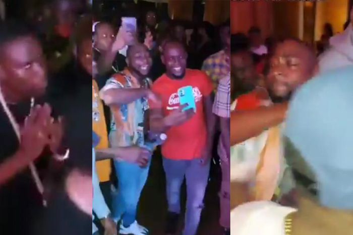 davido smacks fan's phone after Accra clubbing
