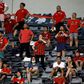 Shanghai SIPG fans watch their side's match against Beijing Guoan in Suzhou, while keeping a social distance