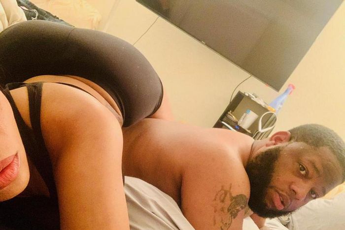 D-Black and lady in tape