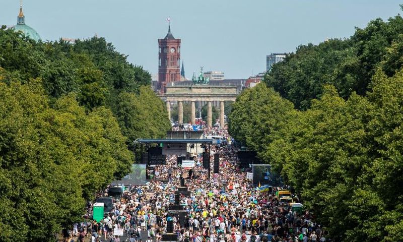 Thousands came out onto Berlin's streets on August 1 to protest against the measures in place to curb the Covid-19 virus from spreading in Germany. Over 20,000 are expected to turn out for a similar event on Saturday