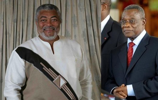 Former Presidents Jerry John Rawlings and Atta Mills