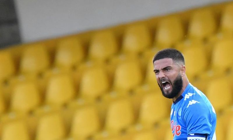 Napoli forward Lorenzo Insigne scored the equaliser after his brother Roberto's goal for Benevento