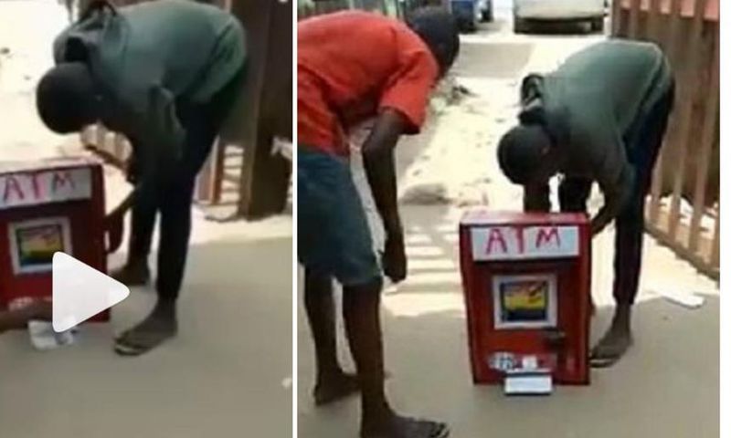 Little boy makes ATM that dispenses cash (video)